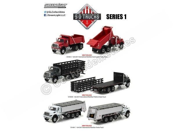 Cochesdemetal.es Lote de 3 Modelos "Super Duty Trucks Series 1" 1:64 Greenlight 45010