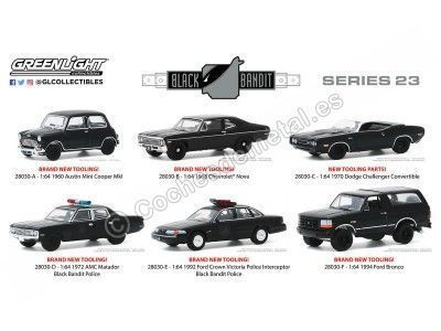 Lote de 6 Modelos "Black Bandit Series 23" 1:64 Greenlight 28030 Cochesdemetal.es
