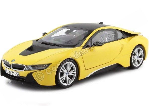 Cochesdemetal.es 2014 BMW i8 Edrive Speed ​​Yellow 1:18 Paragon Modèles 97087