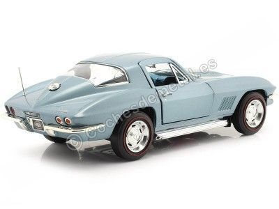 Cochesdemetal.es 1967 Chevrolet Corvette 427 Azul 1:18 Auto World AMM1241 2