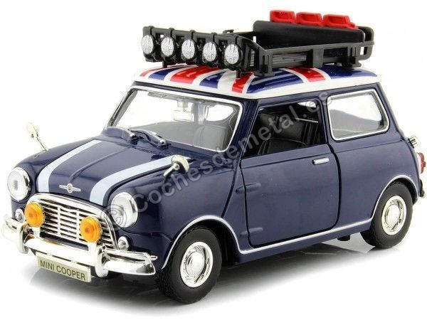 Carsdemetal.es 1961 Morris Mini Cooper avec Blue Baca 1:18 Motor max 79741