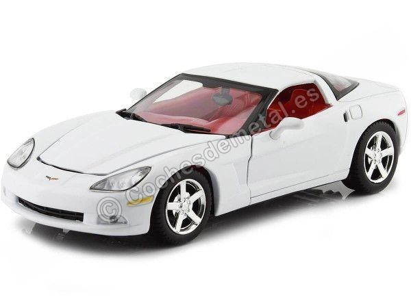 Cochesdemetal.es 2005 Chevrolet Corvette (C6) Blanco 1:24 Motor Max 73270