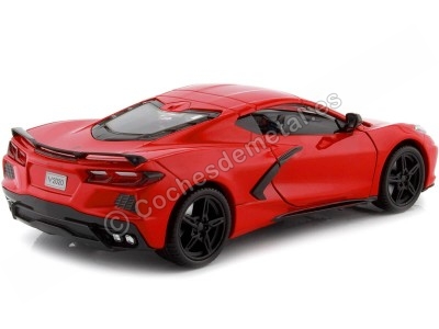 Cochesdemetal.es 2020 Chevrolet Corvette Stingray C8 Rojo 1:24 Motor Max 79360 2