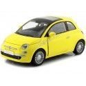 CARSDEMETAL.ES 2009 FIAT 500 JAUNE 1:24 MOTEUR MAX 73373