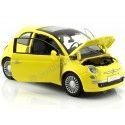 CARSDEMETAL.ES 2009 FIAT 500 JAUNE 1:24 MOTEUR MAX 73373