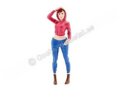 CARSDEMETAL.ES Figure de résine "Night of Chicas, Jessie" 1:18 American Diorama 76306