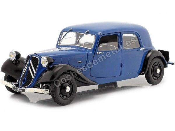 Cochesdemetal.es 1937 Citroen Traction 11CV Berlina Azul/Negro 1:18 Solido S1800906