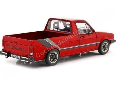 Cochesdemetal.es 1982 Volkswagen VW Caddy MK1 Custom PickUp Rojo Caramelo 1:18 Solido S1803508 2