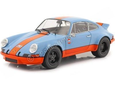Cochesdemetal.es 1973 Porsche 911 RSR Gulf Azul/Naranja 1:18 Solido S1801115