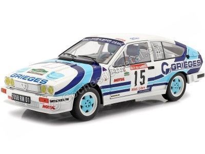 Cochesdemetal.es 1986 Alfa Romeo GTV6 Nº15 Rigolett/Bathelot Rallye des Garrigues 1:18 Solido S1802305