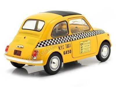 Cochesdemetal.es 1965 Fiat 500 L Taxi New York City Amarillo 1:18 Solido S1801407 2