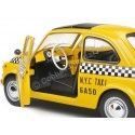 Cochesdemetal.es 1965 Fiat 500 L Taxi New York Amarillo 1:18 Solid S1801407