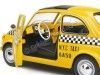 Cochesdemetal.es 1965 Fiat 500 L Taxi New York Amarillo 1:18 Solid S1801407