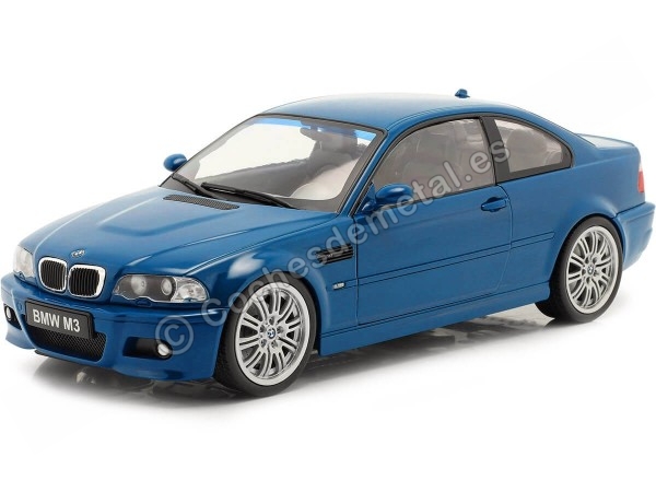 Cochesdemetal.es 2000 BMW M3 (E46) Coupe Laguna Blue 1:18 Solido S1806502