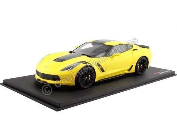 Cochesdemetal.es 2016 Chevrolet Corvette Grand Sport Racing Jaune 1:18 Toppeed TS0119