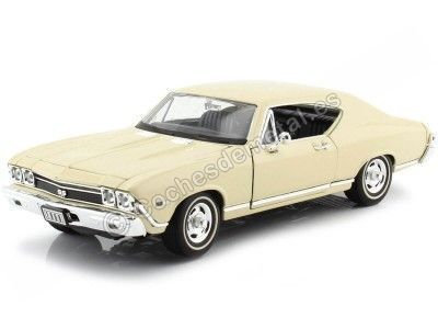 Cochesdemetal.es 1968 Chevrolet Chevelle SS 396 Beige 1:24 Welly 29397