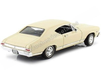 Cochesdemetal.es 1968 Chevrolet Chevelle SS 396 Beige 1:24 Welly 29397 2