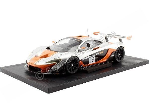 Carsdemetal.es 2013 McLaren P1 Silver / Orange GTR 1:18 Vrai Scale TSM181006R