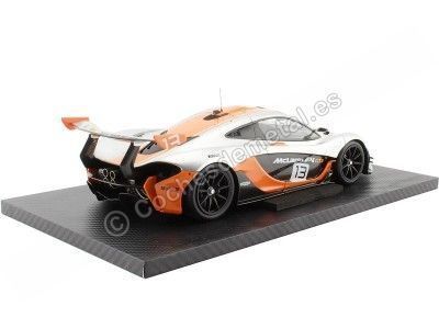 2013 McLaren P1 GTR Plateado/Naranja 1:18 True Scale TSM181006R Cochesdemetal.es 2