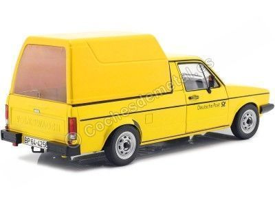 Cochesdemetal.es 1982 Volkswagen VW Caddy MK1 PickUp "Deutsche Post" Amarillo 1:18 Solido S1803505 2