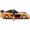 Cochesdemetal.es 2006 Mazda RX-7 "Fast & Furious + Figura Han" Naranja/Negro 1:24 Jada Toys 33174/253205002