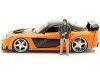 Cochesdemetal.es 2006 Mazda RX-7 "Fast & Furious + Figura Han" Naranja/Negro 1:24 Jada Toys 33174/253205002