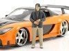 Cochesdemetal.es 2006 Mazda RX-7 "Fast & Furious + Figura Han" Naranja/Negro 1:24 Jada Toys 33174/253205002