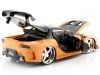 Cochesdemetal.es 2006 Mazda RX-7 "Fast & Furious + Figura Han" Naranja/Negro 1:24 Jada Toys 33174/253205002