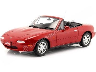 Cochesdemetal.es 1989 Mazda MX-5 Miata Eunos Roadster Rojo 1:18 Kyosho Samurai KSR18031RB