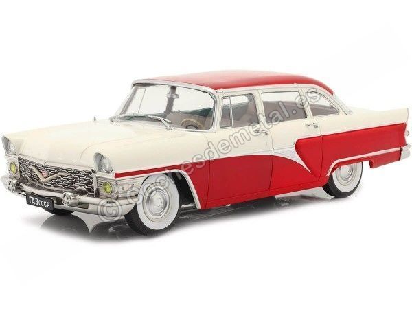Carsdemetal.es 1959 Gaz 13 Seagull Red / White 1:18 Triple-9 1800251