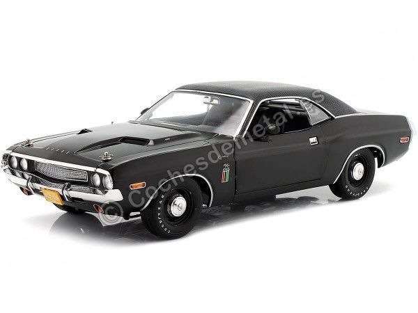 Cochesdemetal.es 1970 Dodge Challenger R-T 426 Hemi "The Black Ghost" Negro 1:18 Greenlight 13614