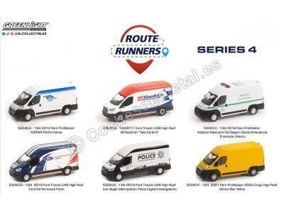 Cochesdemetal.es Lote de 6 Modelos "Route Runners Series 4" 1:64 Greenlight 53040