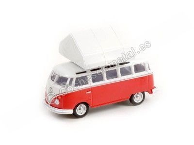 Cochesdemetal.es 1964 Volkswagen Samba Bus + Carpa Para Dormir "The Great Outdoors Series 1" 1:64 Greenlight 38010a