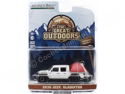 Cochesdemetal.es 2020 Jeep Gladiator + Carpa Moderna "The Great Outdoors Series 1" 1:64 Greenlight 38010D 2
