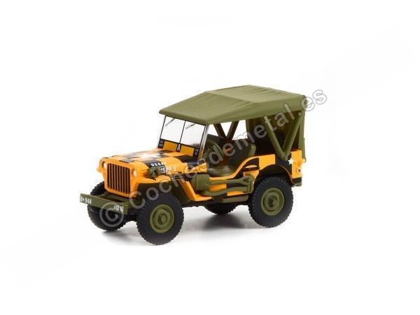 Cochesdememetal.es 1943 Jeep Willys MB Jeep U.S.Army Suivre Me Jeep "Battalion 64 Série 1" 1:64 Greenlight 61010d