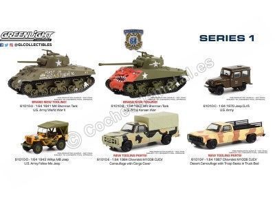 Lote de 6 Modelos "Battalion 64 Series 1" 1:64 Greenlight 61010 Cochesdemetal.es