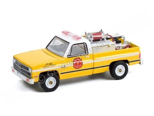 Cochesdemetal.es 1981 Chevrolet K20 Bomberos de Scottsdale Lisbon "Fire & Rescue Series 2" 1:64 Greenlight 67020B