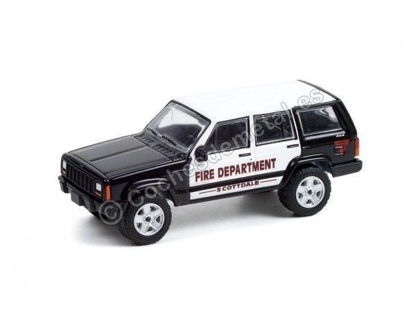 Cochesdemetal.es 2000 Jeep Cherokee / Scottdale Bomberos Pennsylvania "Série d'incendie et de sauvetage 2" 1:64 Greenlight