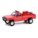 Cochesdemetal.es 1986 Chevrolet C20 Caminhão personalizada Bomberos de Indiana "Fire & Rescue Series 1" 1:64 Greenlight 67010A