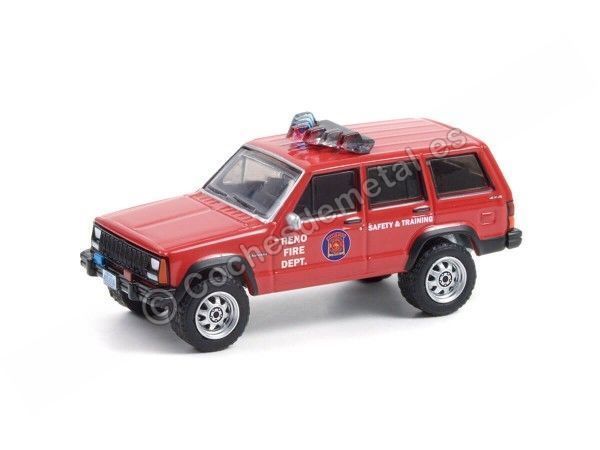Cochesdemetal.es 1990 Jeep Cherokee Bomberos de Nevada "Fire & Rescue Series 1" 1:64 Greenlight 67010D