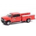 Cochesdemetal.es 2017 Dodge Ram 3500 Dually Truck Red Bomberos de Los Angeles "Series Fire & Rescue 1" 1:64 Greenlight 67010E