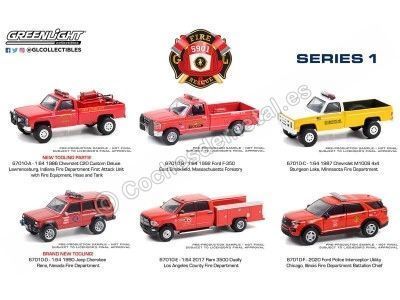 Lote de 6 Modelos "Fire & Rescue Series 1" 1:64 Greenlight 67010 Cochesdemetal.es