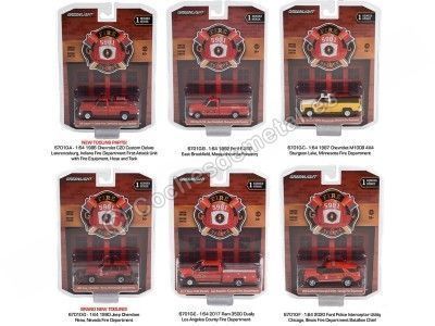 Lote de 6 Modelos "Fire & Rescue Series 1" 1:64 Greenlight 67010 Cochesdemetal.es 2