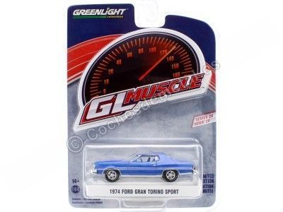 Cochesdemetal.es 1974 Ford Gran Torino Sport 2 portes Hardtop "GL Muscle Series 26" 1:64 Greenlight 13310b 2