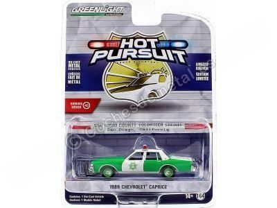 Cochesdemetal.es 1989 Chevrolet Caprice Sheriff San Diego Californie "Hot Pursuit Series 40" 1:64 Greenlight 42980b 2