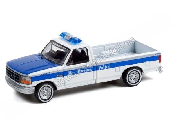 Cochesdememetal.es 1995 Ford F-250 Département de police de Boston "Hot Pursuit Series 40" 1:64 Greenlight 42980C