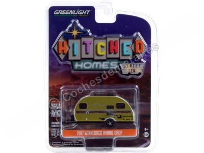 Cochesdemetal.es 2017 Caravana Winnebago Winnie Drop "Hitched Homes Series 10" 1:64 Greenlight 34100C 2