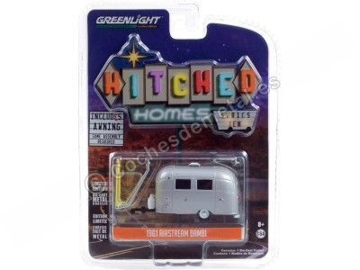 Cochesdemetal.es 1961 Caravana Airstream 16 Bambi + TODO "Hitched Homes Series 10" 1:64 Greenlight 34100D 2