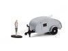 Cochesdemetal.es 1956 Caravana Teardrop Trailer + Mochilero "Homes Homes Series 10" 1:64 Greenlight 34100F