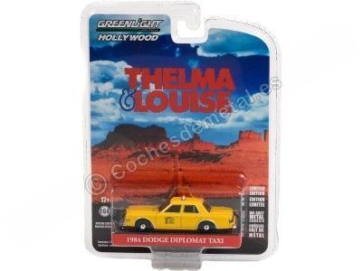 Cochesdemetal.es 1984 Dodge Diplomat Taxi "Hollywood Special Thelma & Louise" 1:64 Greenlight 44945F 2